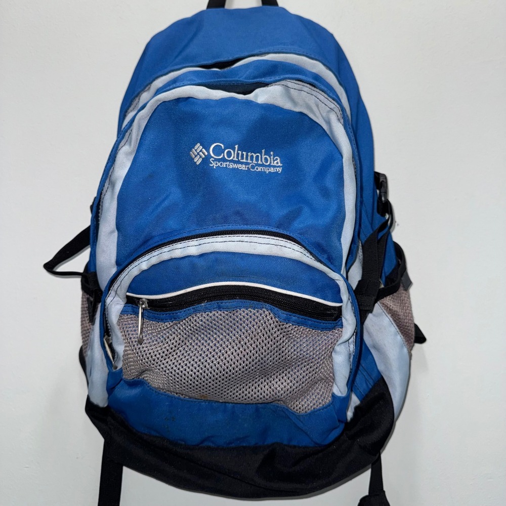Columbia Sportswear Backpack Blue Black Outdoor Hiking Daypack School Bag